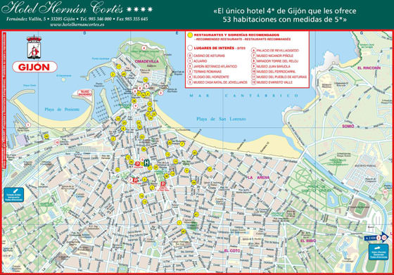 Gran mapa de Gijón 1 Gran mapa de Gijón 1