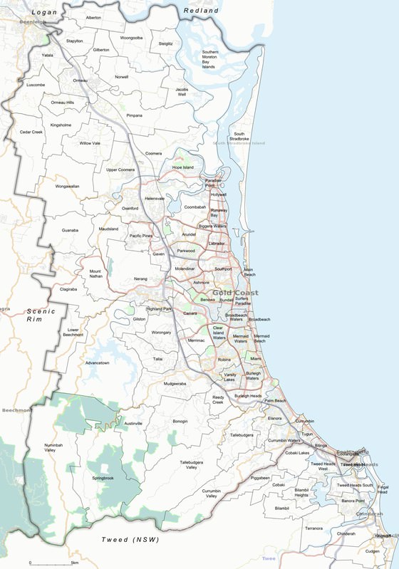 Large map of Gold Coast 1