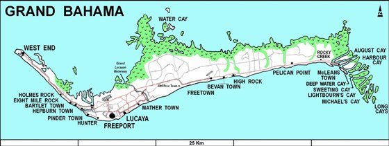 Детальная карта Гранд-Багама 1