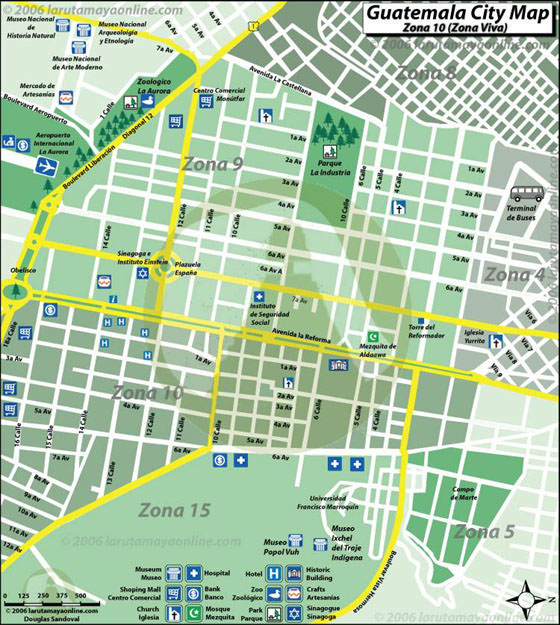 Detailed map of Guatemala City 2