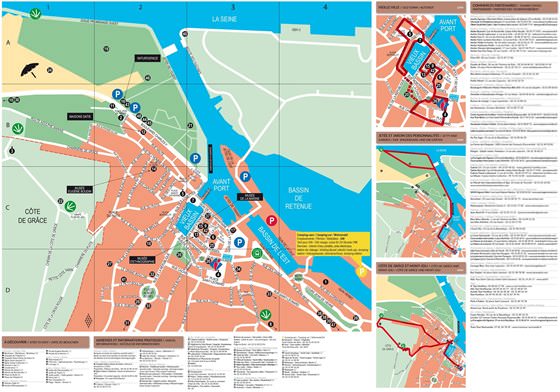 Large map of Honfleur 1