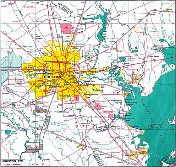 Large map of Houston 1