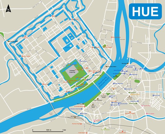 Large map of Hue 1
