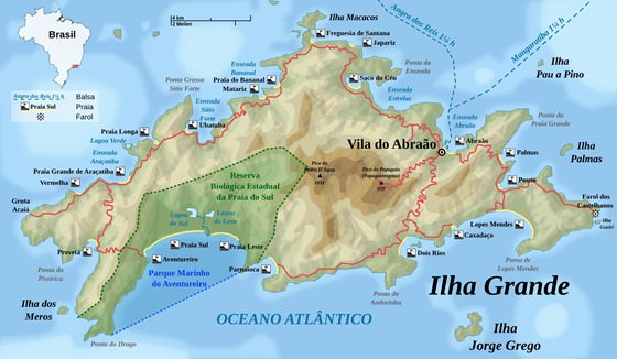 Große Karte von Ilha Grande 1