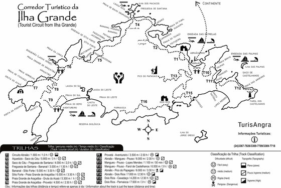 Detaillierte Karte von Ilha Grande 2