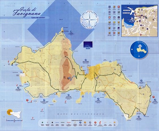 Große Karte von Isola di Favignana 1