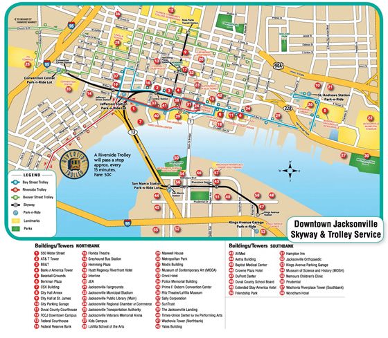 Large map of Jacksonville 1