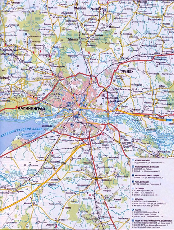 Detaillierte Karte von Kaliningrad 2