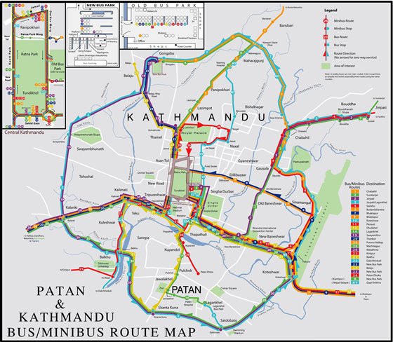 Large map of Kathmandu 1