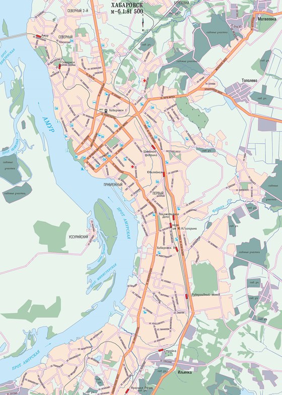 Large map of Khabarovsk 1