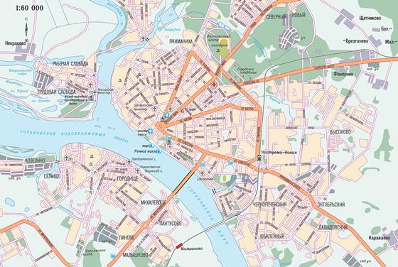Large map of Kostroma 1