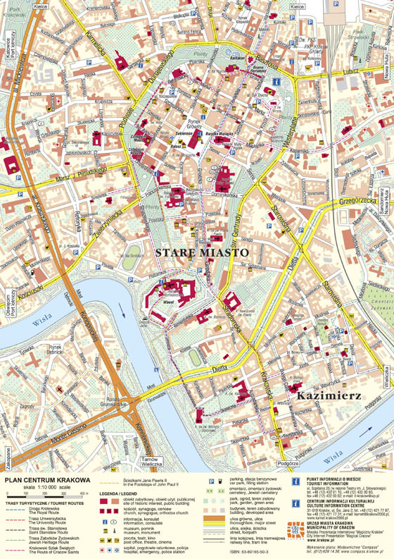 Detailed map of Krakow 2