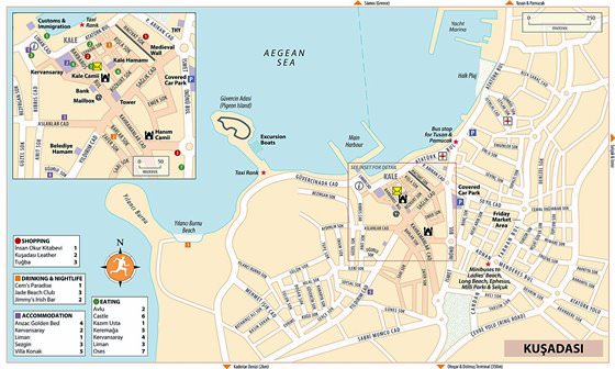 Detailed map of Kusadasi 2