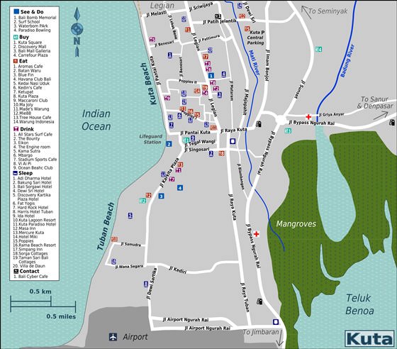 Large map of Kuta 1