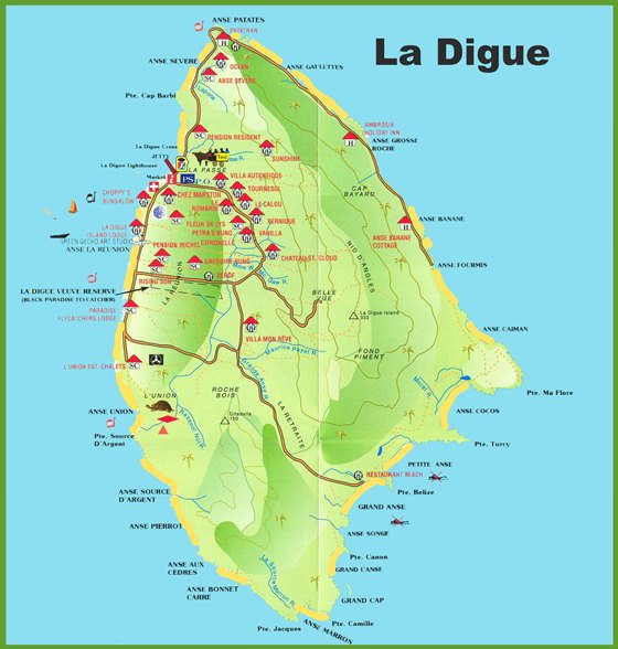 Детальная карта Ла Дига 1