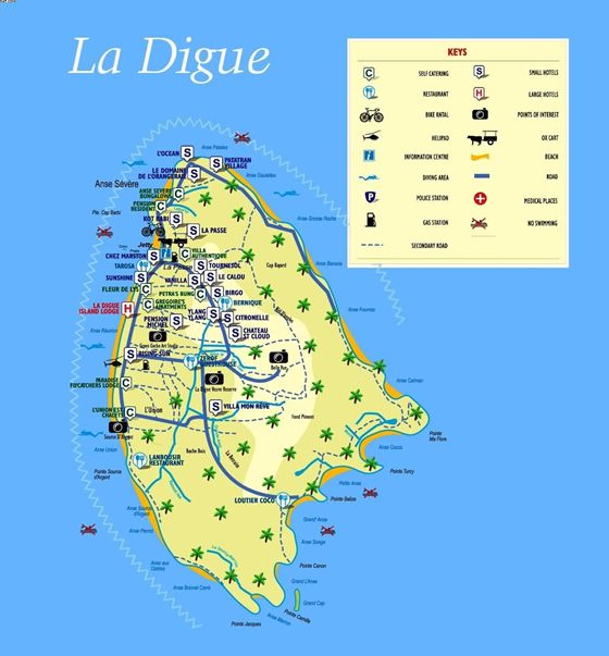 Подробная карта Ла Дига 2