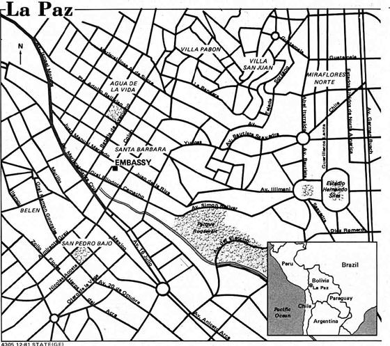 Detailed map of La Paz 2