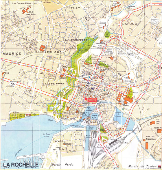 Große Karte von La Rochelle 1
