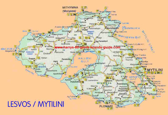 Large map of Lesvos 1