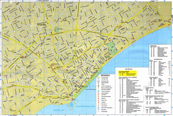 Gedetailleerde plattegrond van Limassol