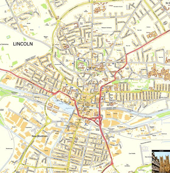 Large map of Lincoln 1