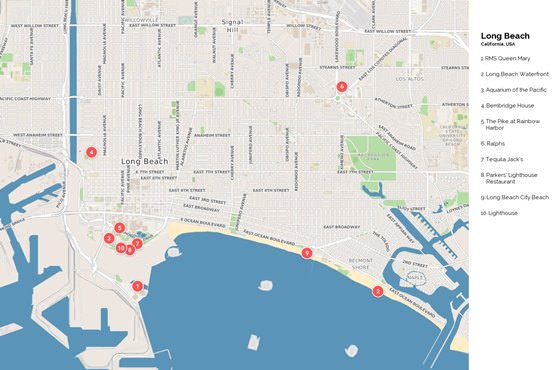 Detailed map of Long Beach 2