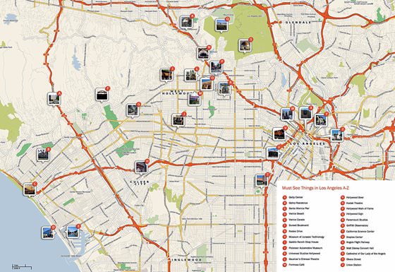 Gran mapa de Los Ángeles 1