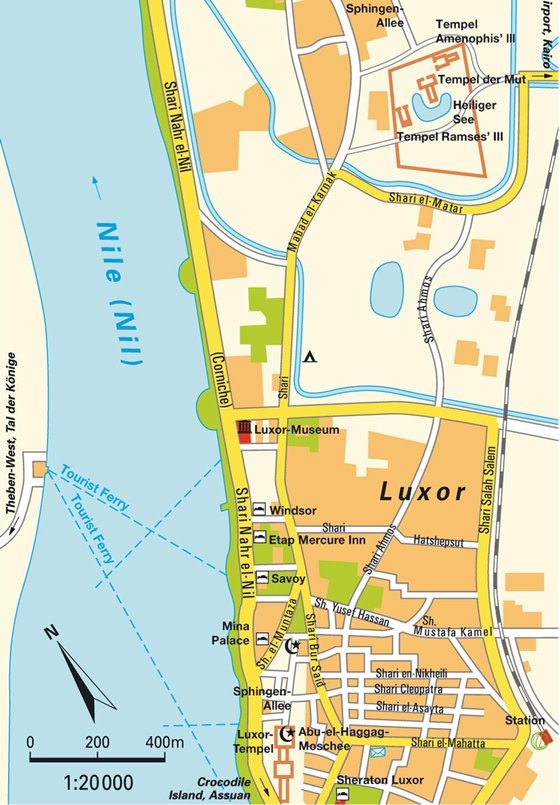 Детальная карта Луксора 1
