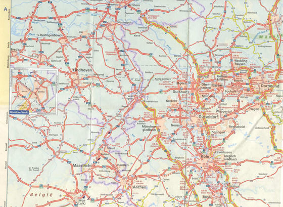 Gedetailleerde plattegrond van Maastricht