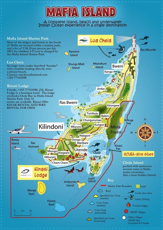 Детальная карта острова Мафия 1