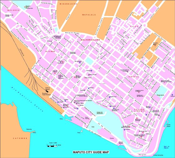 Large map of Maputo 1