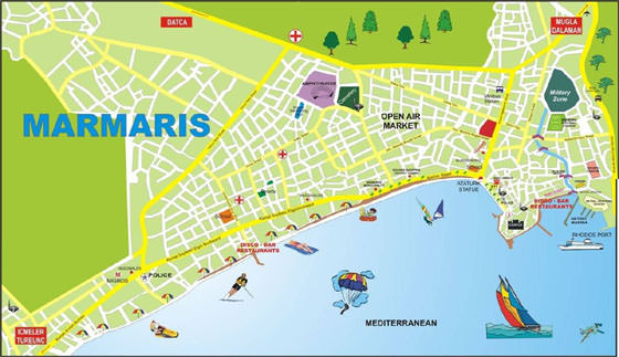 Große Karte von Marmaris 1