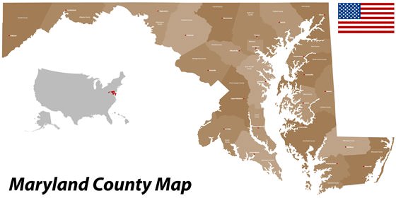 Подробная карта Мэриленда 2
