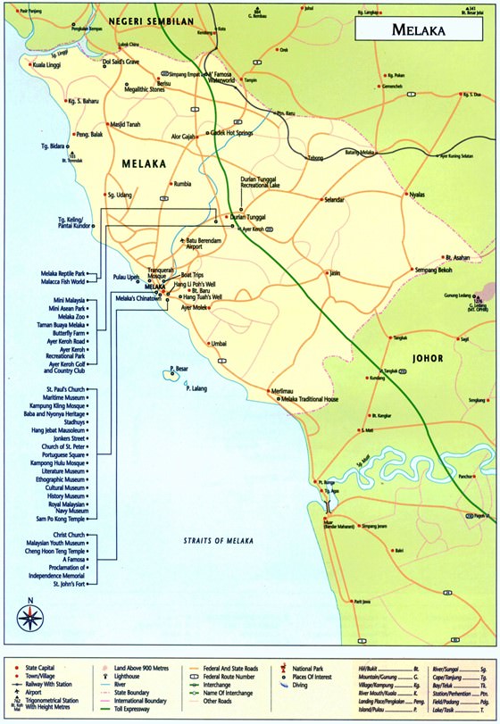Large map of Melaka 1