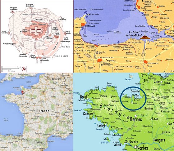 Детальная карта Мон-Сен-Мишеля 1