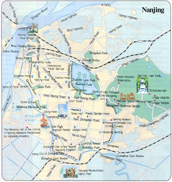 Detailed map of Nanjing 2