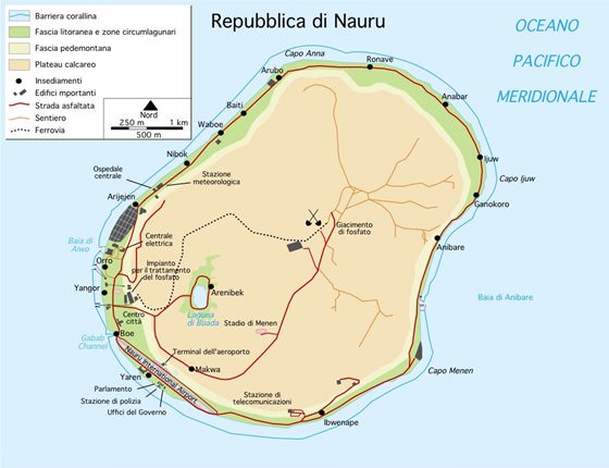 Подробная карта Науру 2