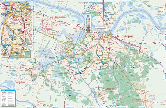 Detailed map of Nijmegen 2