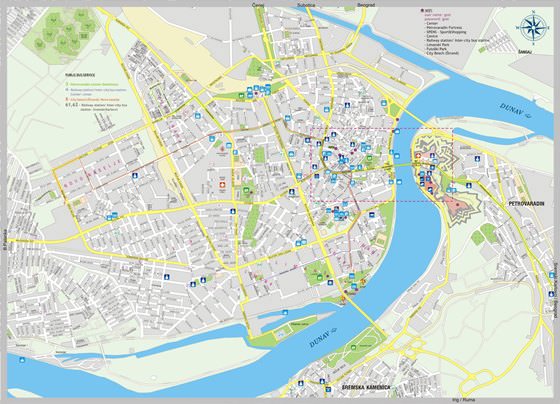 Large map of Novi Sad 1