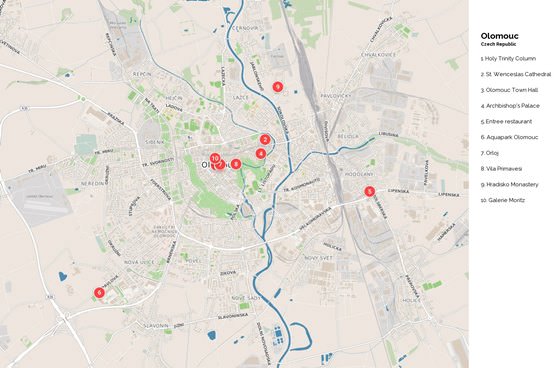 Large map of Olomouc 1