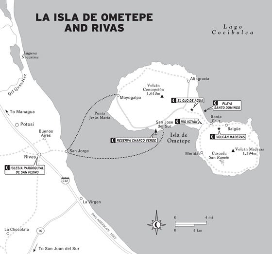 Детальная карта острова Ометепе 1