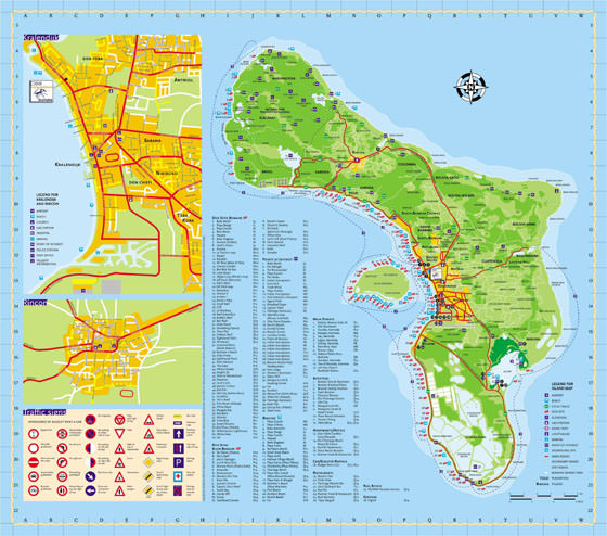 Detailed map of Bonaire 2