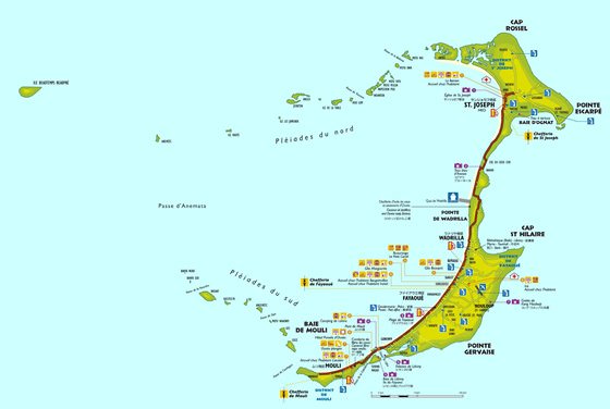 Детальная карта острова Оувеа 1
