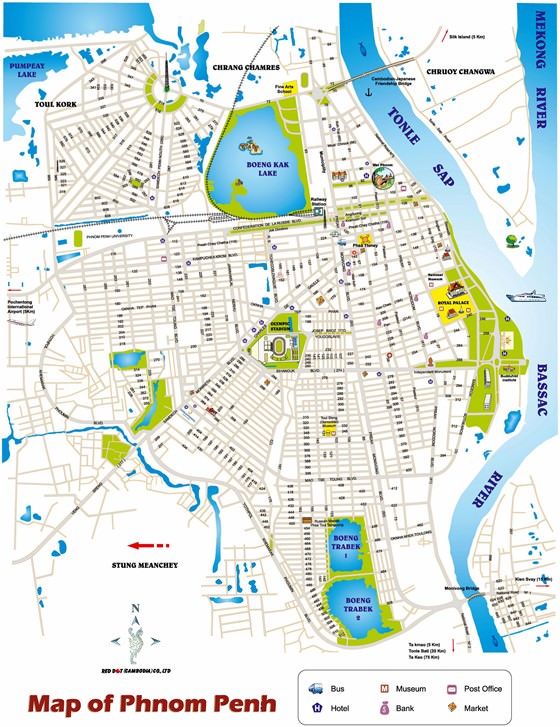 Детальная карта Пномпеня 1
