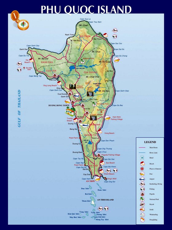Detailed map of Phu Quoc Island 2