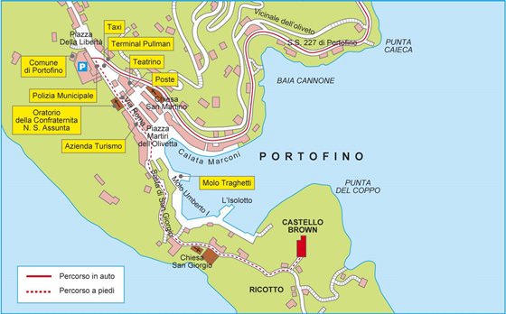 Детальная карта Портофино 1