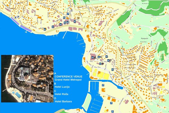 Detaillierte Karte von Portorož 2