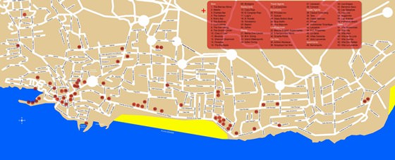 Large map of Puerto del Carmen 1