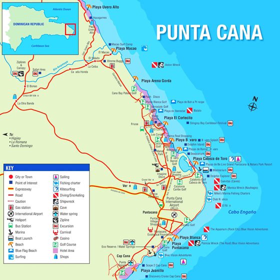 Large map of Punta Cana 1