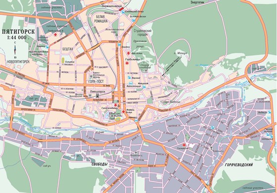 Large map of Pyatigorsk 1